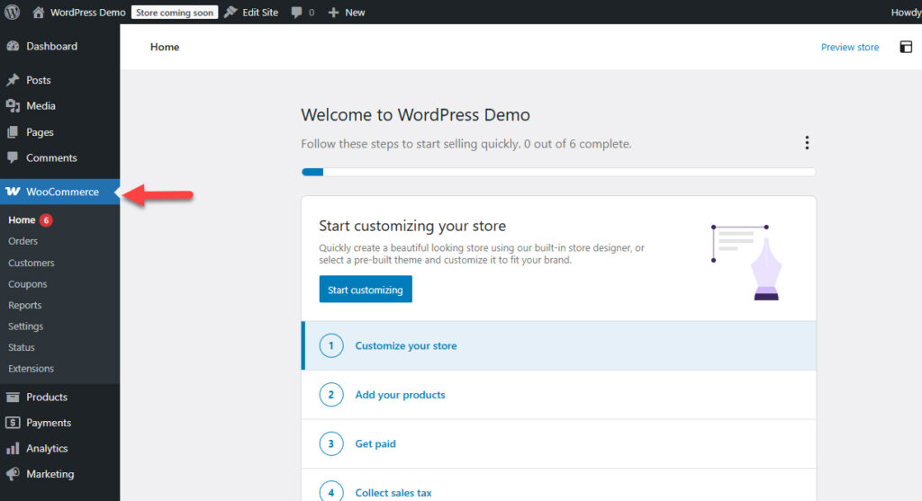 WooCommerce Setup Wizard